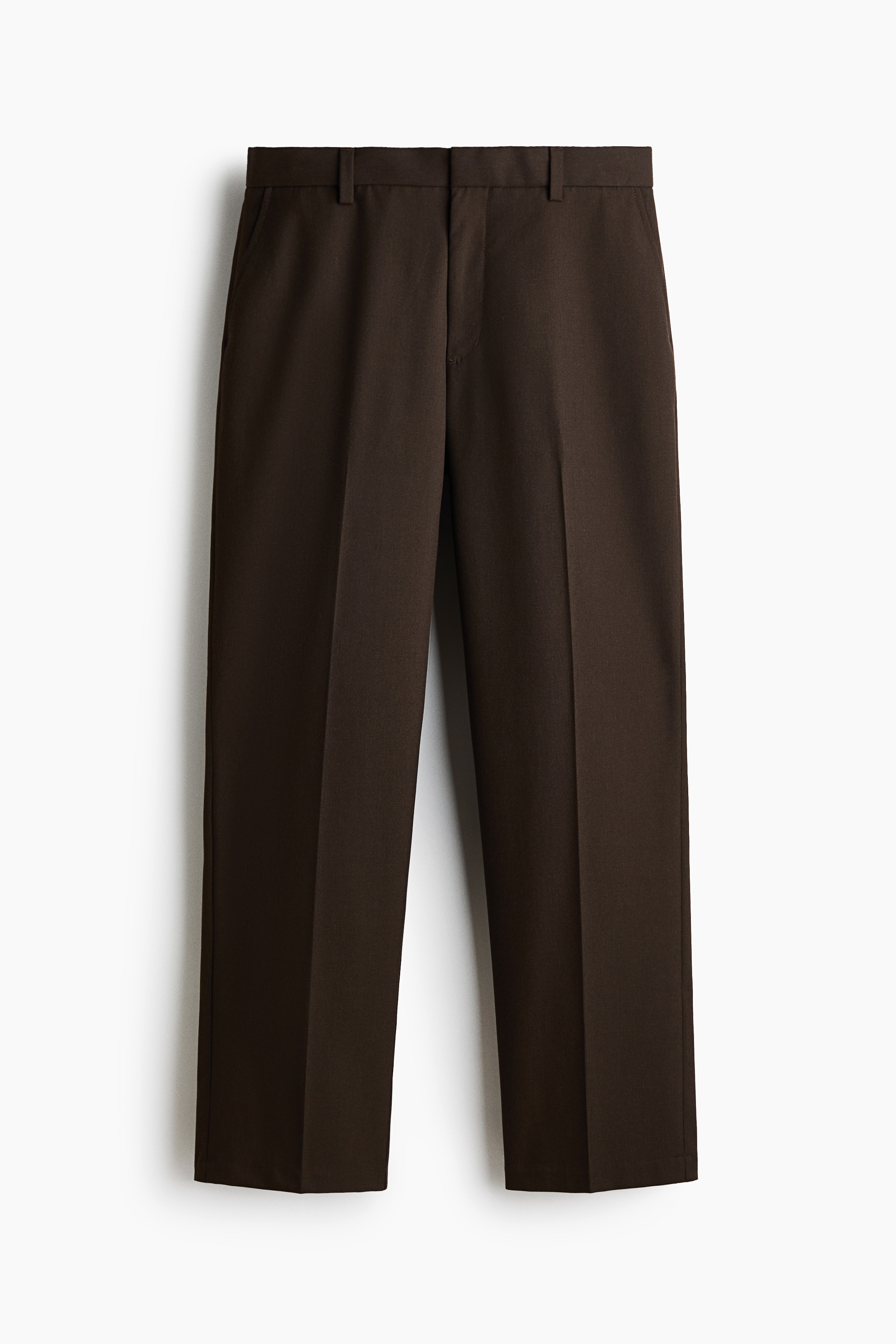 Regular-Fit Tailored Pants - Dark brown
