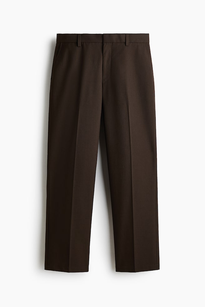 Regular-Fit Tailored Pants - Dark brown/Light beige/Black - 1