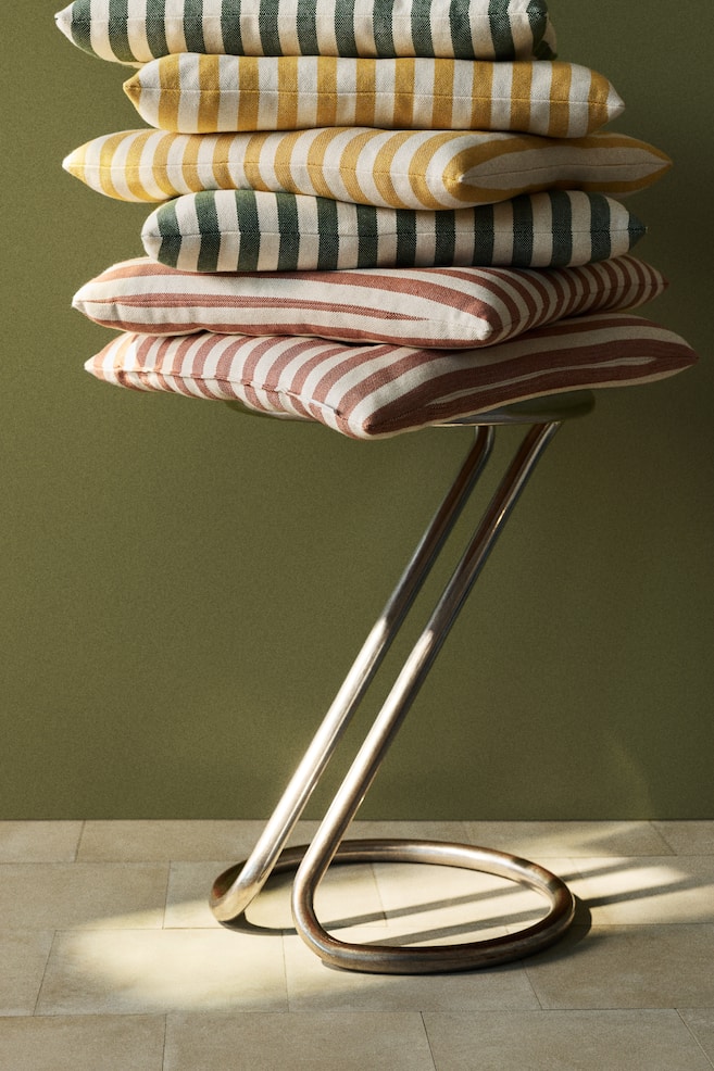 2-pack outdoor seat cushions - Yellow/Striped/Beige/Striped/Orange/Striped/Dark grey/Striped/Blue/Striped - 2