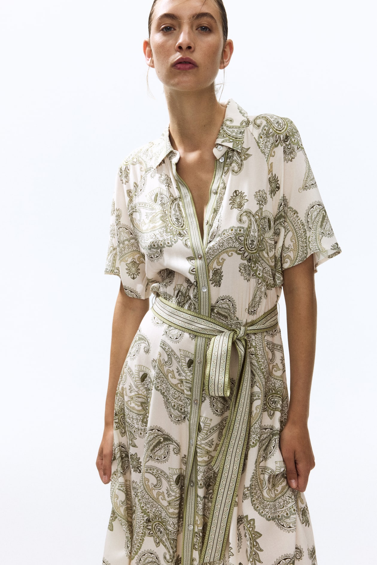 Tie-belt Shirt Dress - image 2
