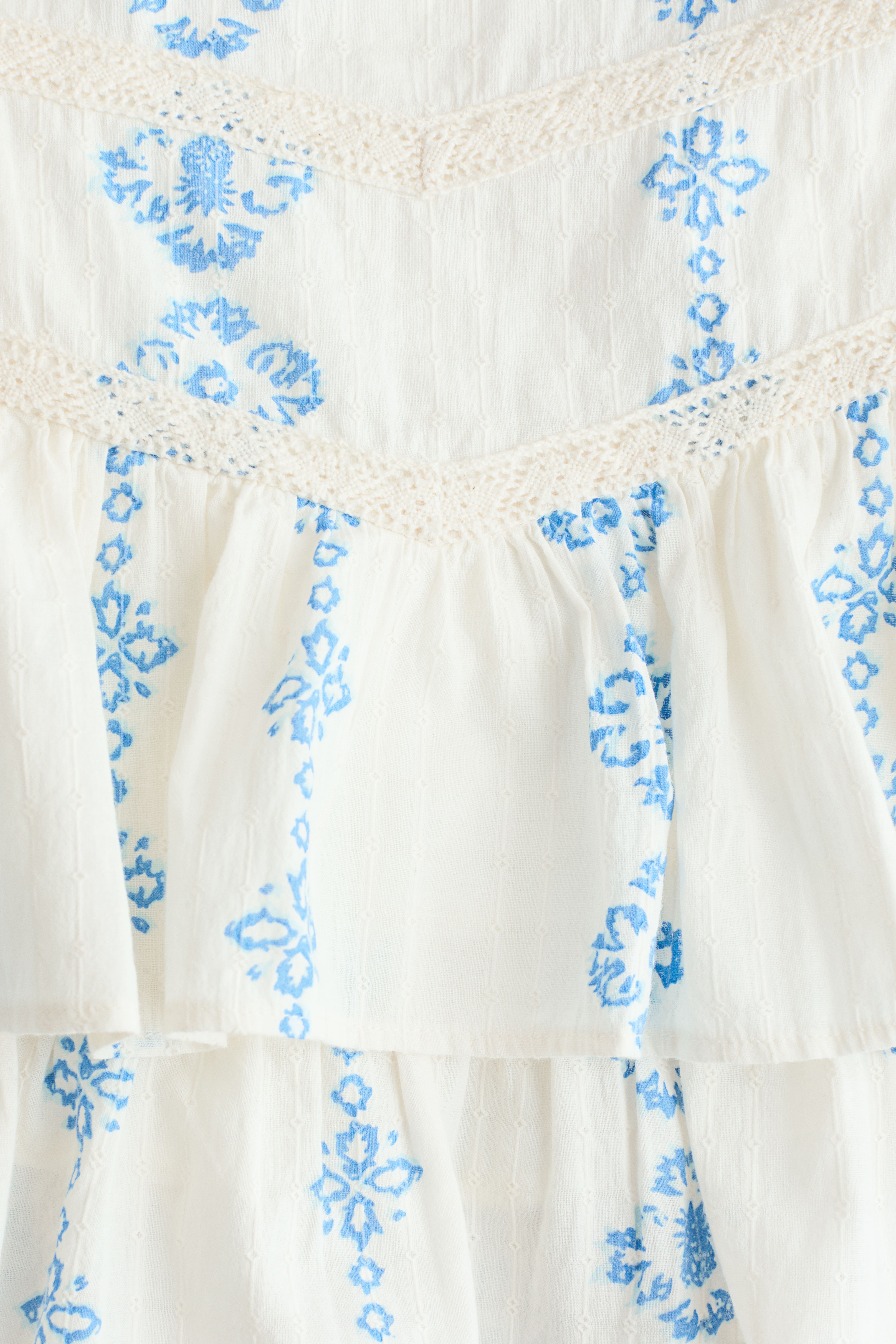 Tiered Cotton Skirt