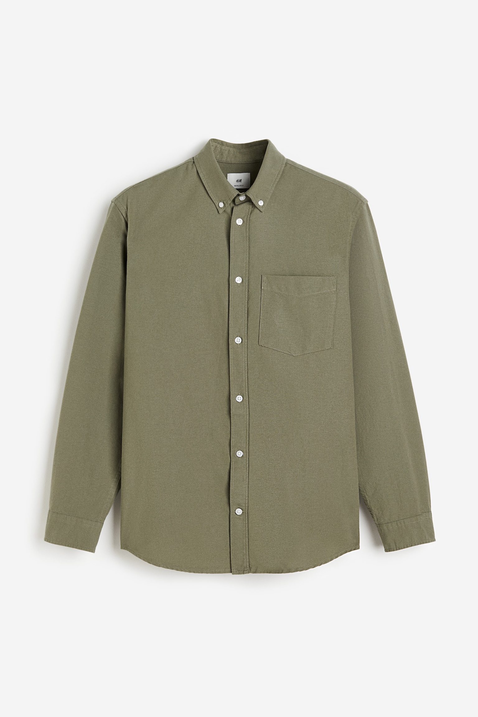 Regular Fit Oxford shirt - Khaki green/Black/Navy blue/Light blue/White/Beige/Dark khaki green/Forest green/Anthracite grey - 2