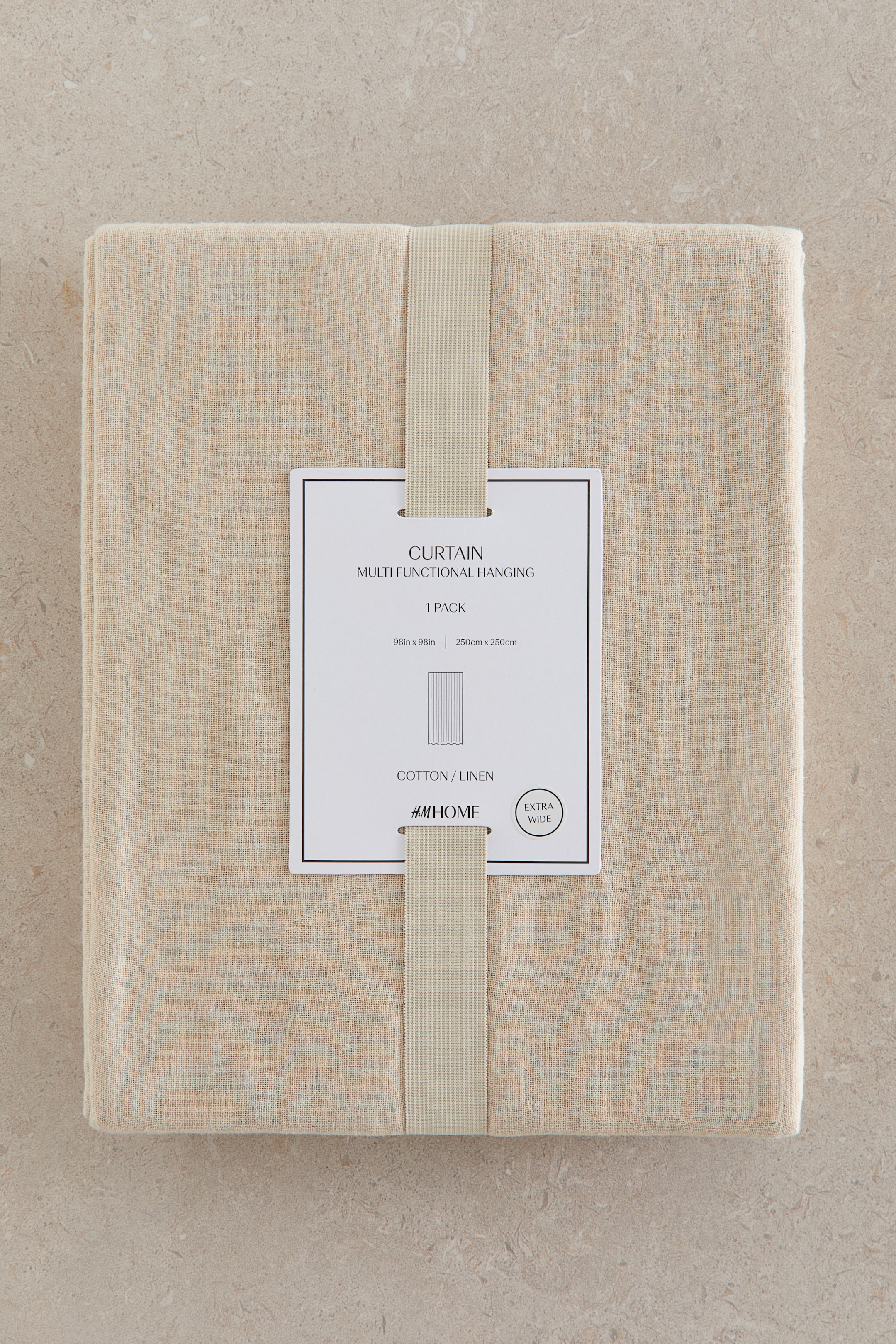 1-pack Wide Linen-Blend Curtain Panel