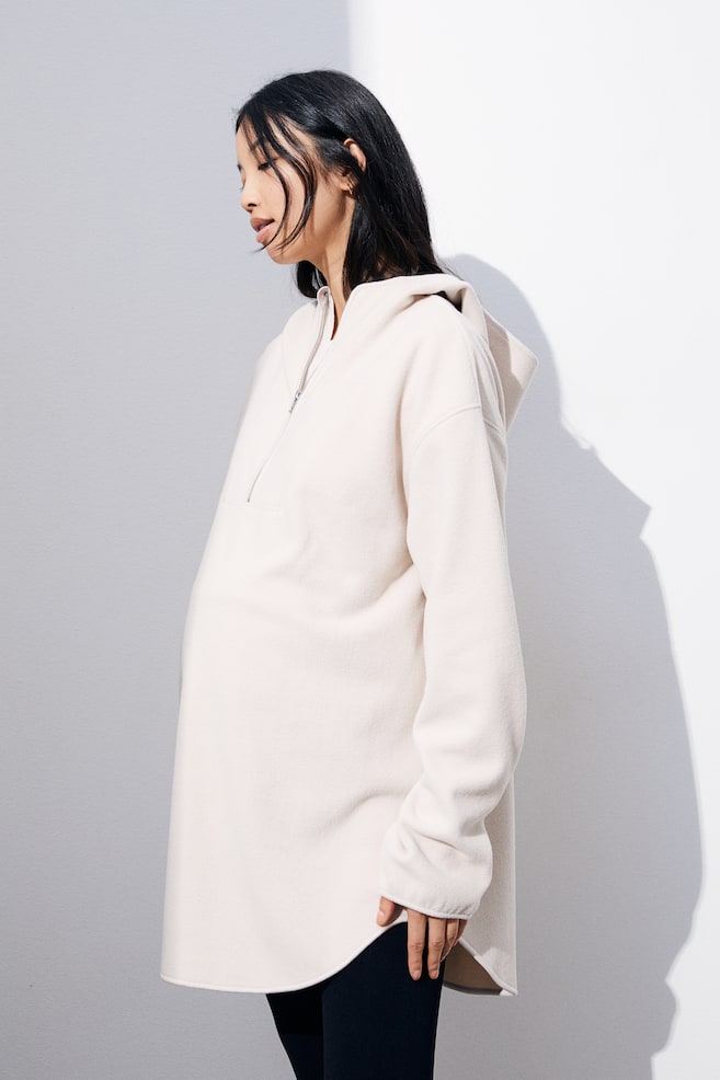 MAMA Oversized fleece hoodie - Natural white - 5