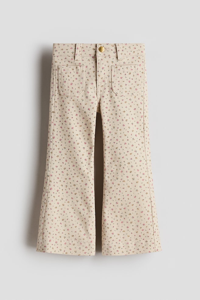 Flared jeans - Beige/bloemen/Roomwit/bloemen/Denimblauw/Roze - 1