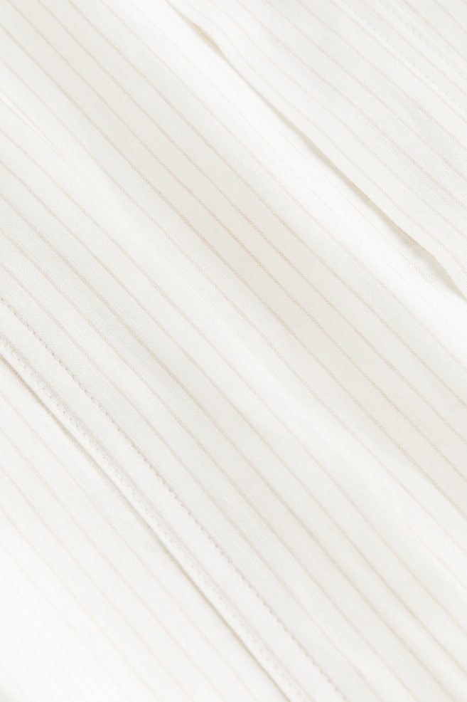 Vestaglia in misto lino - Bianco/beige righe/Bianco/blu righe - 4