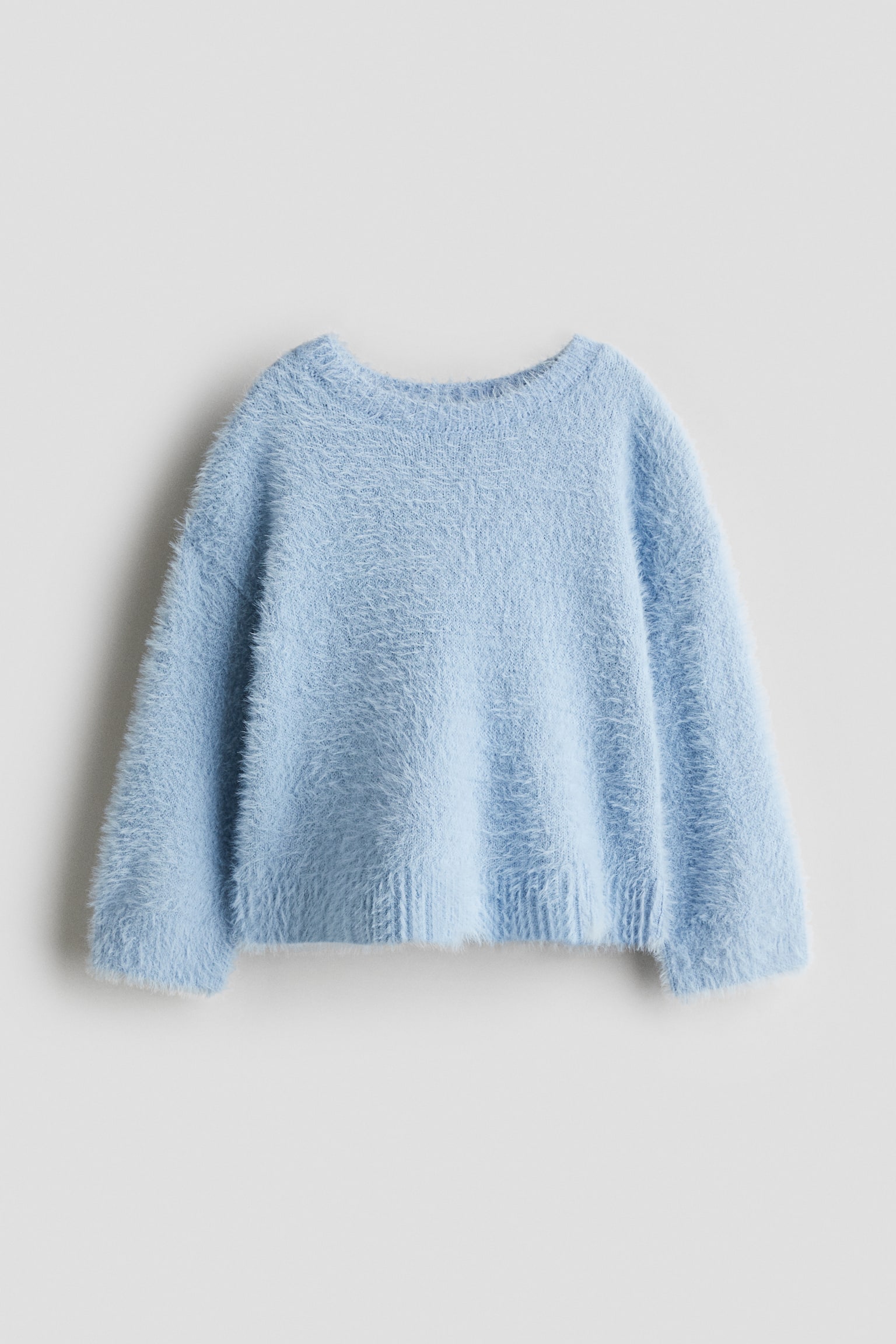 Детский свитер H&M Brushed Fine-Knit, цвет: Светлый синий — фото 1