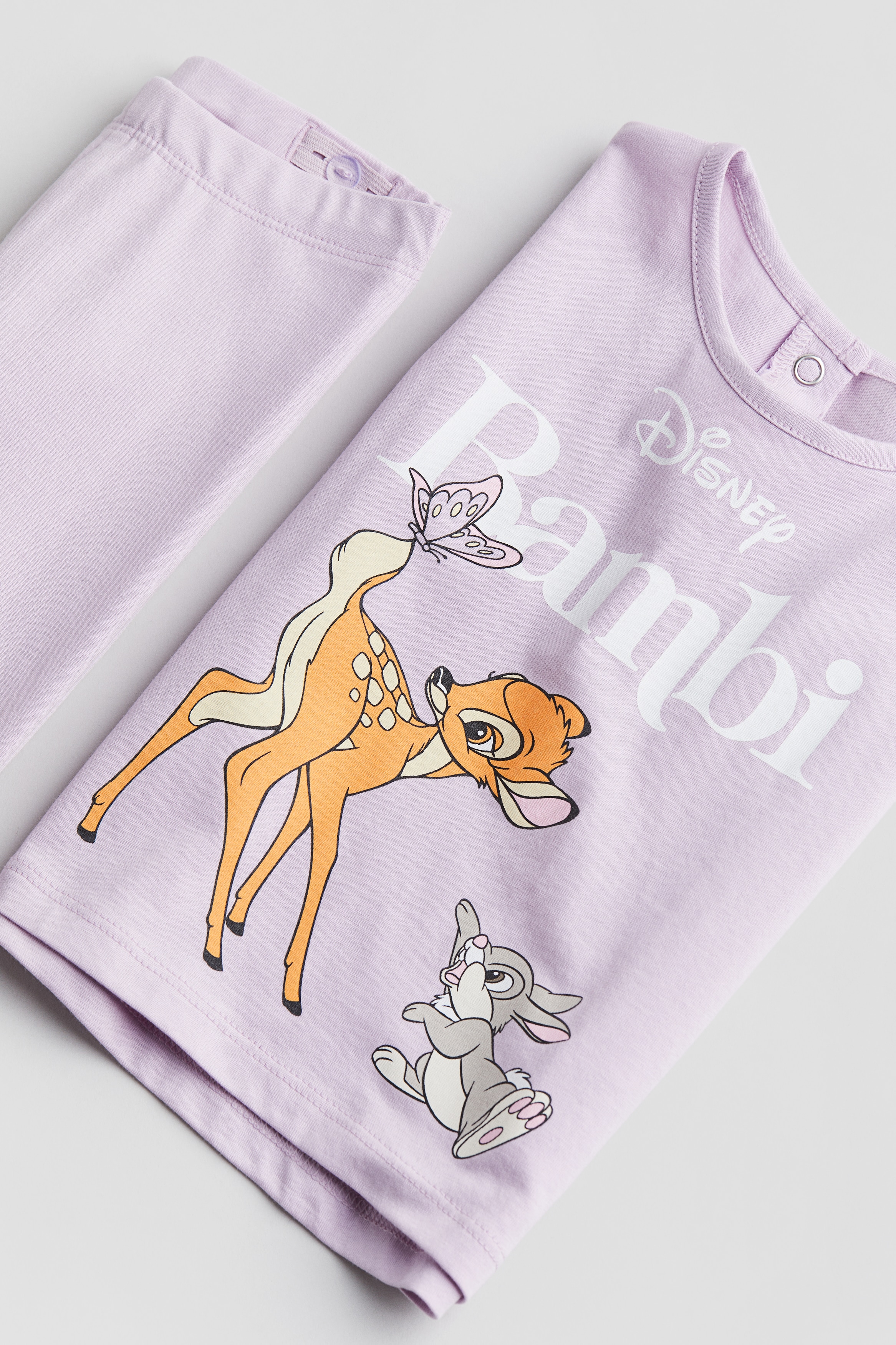 2-piece printed set - Light purple/Bambi - Kids | H&M GB