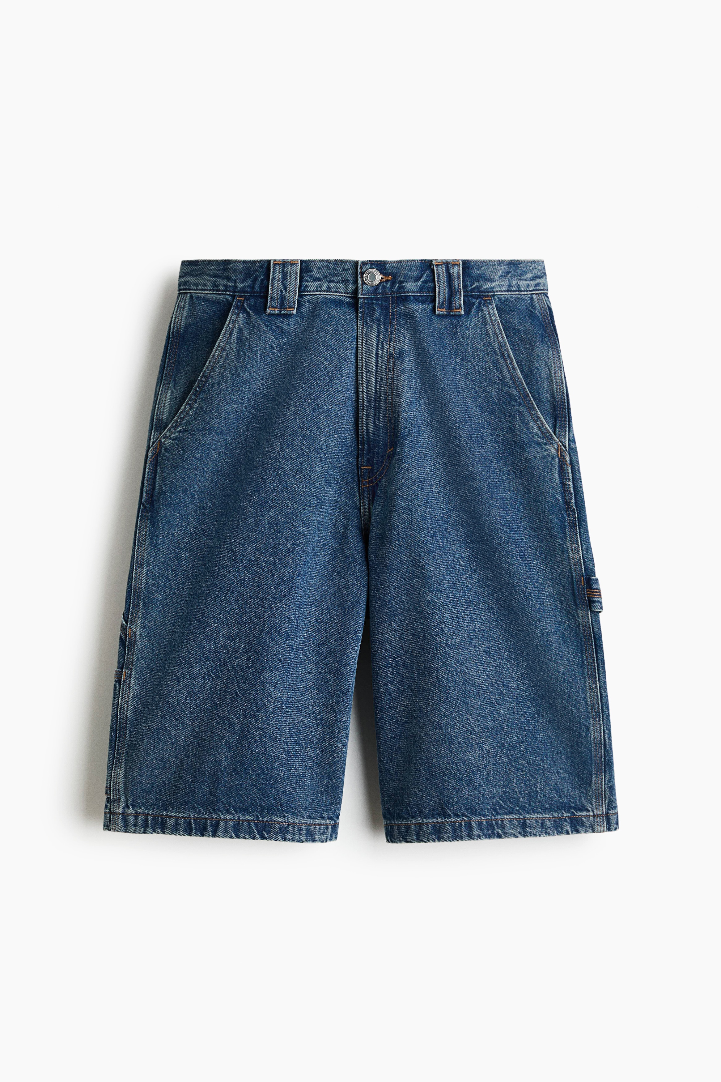Oversized Carpenter Shorts - Denim blue/Denim black/Cream