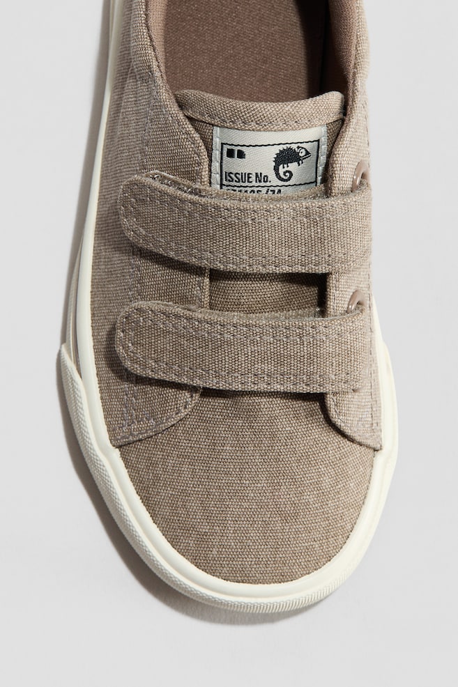 Sneakers en toile - Beige/Vert kaki clair - 2
