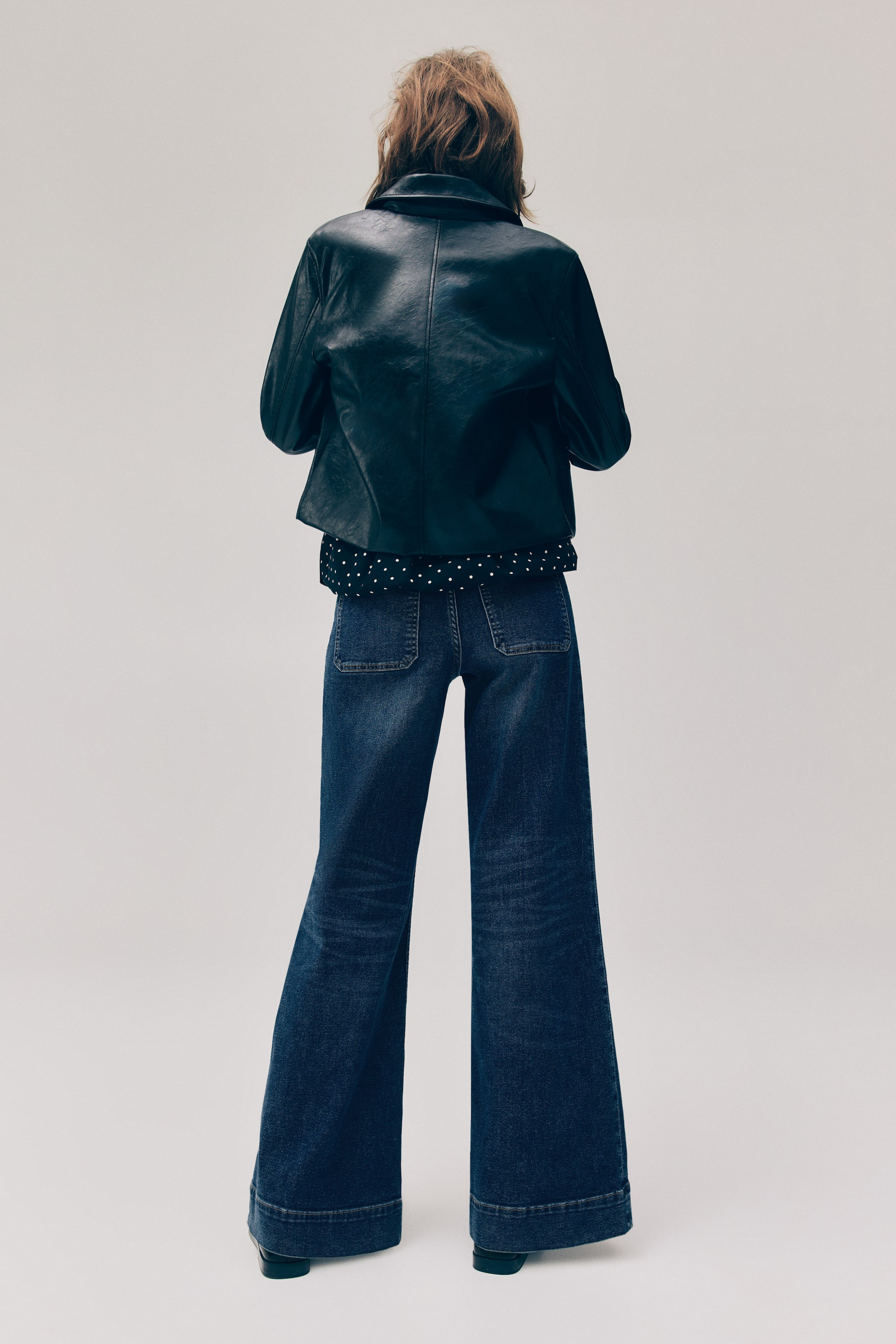 Jean large taille haute