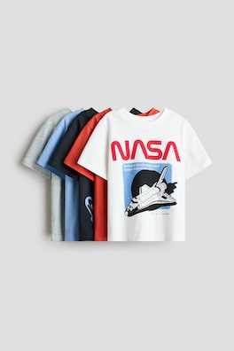 5-pack T-shirt i trikå