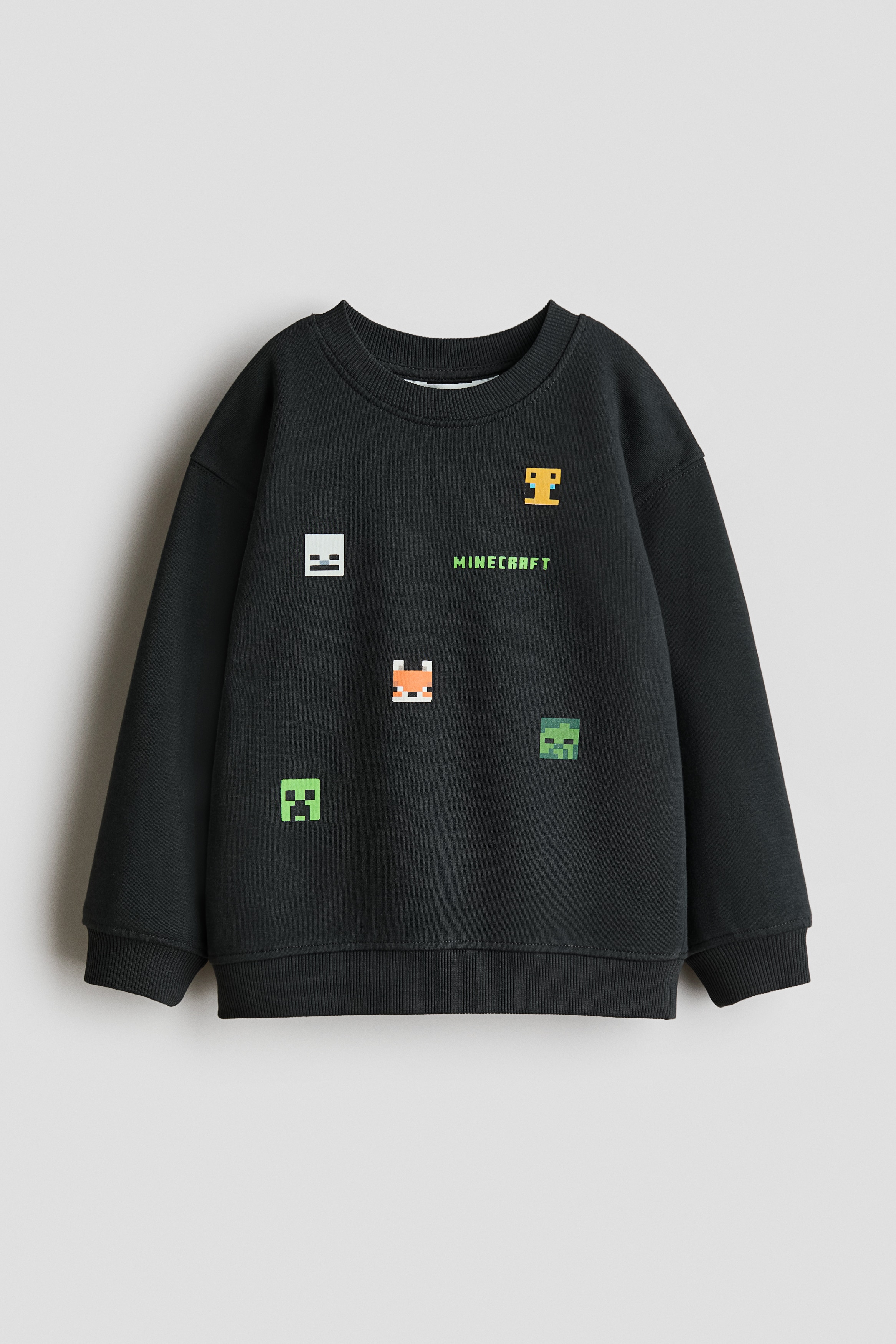 Black/Minecraft Printed Sweatshirt for kids - Clothing | H&M CA