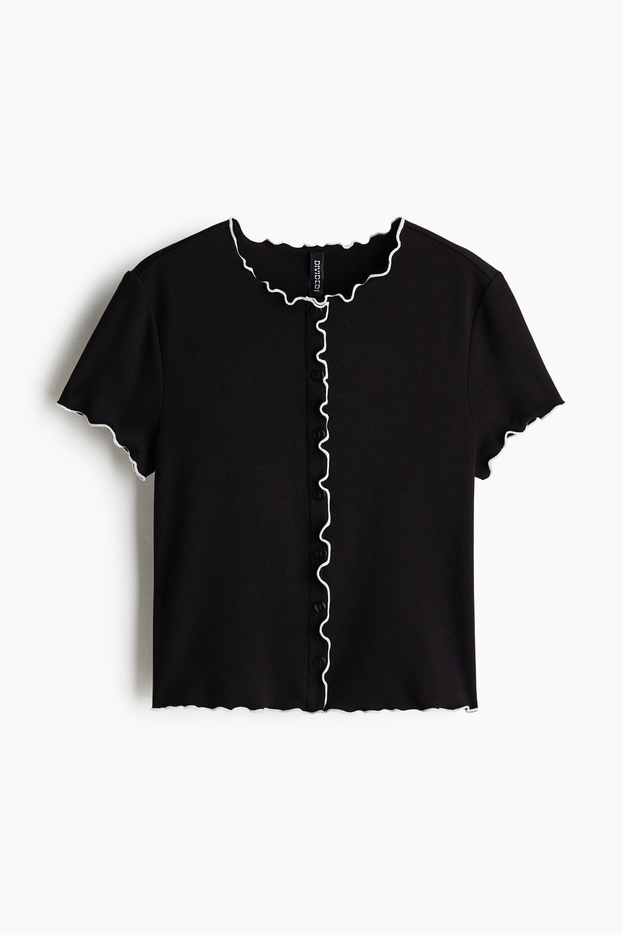 View larger image: Overlocked top - Black - Ladies | H&M IN 4