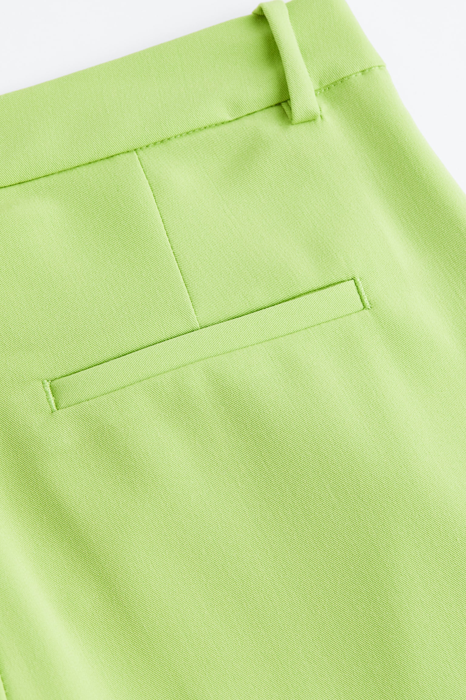 Flared Twill Pants - Lime green/Black/Cream - 2