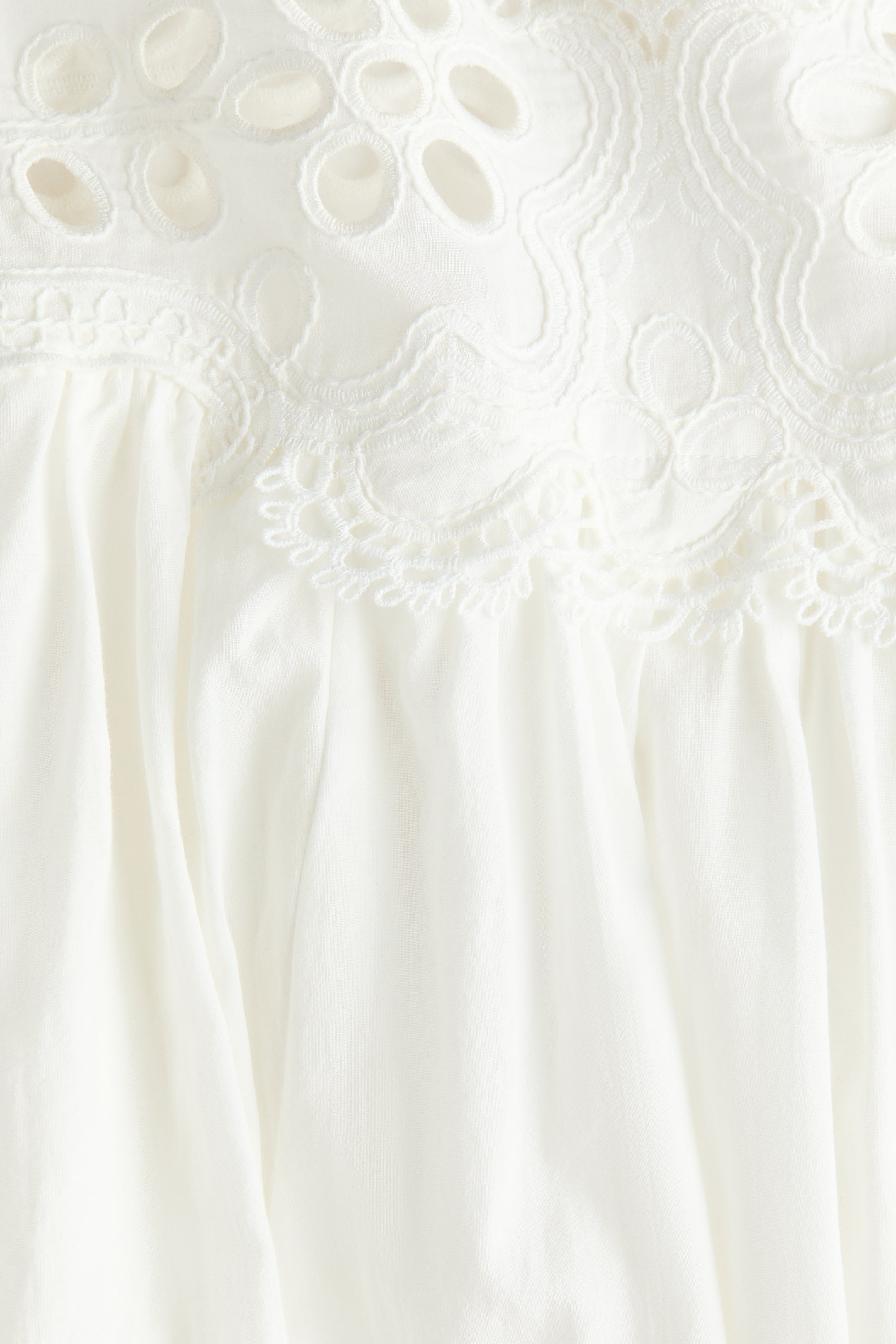 Lace-Detail Cotton Skirt