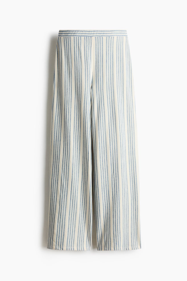 Pantalón ancho sin cierre - Azul claro/Franjas - 1