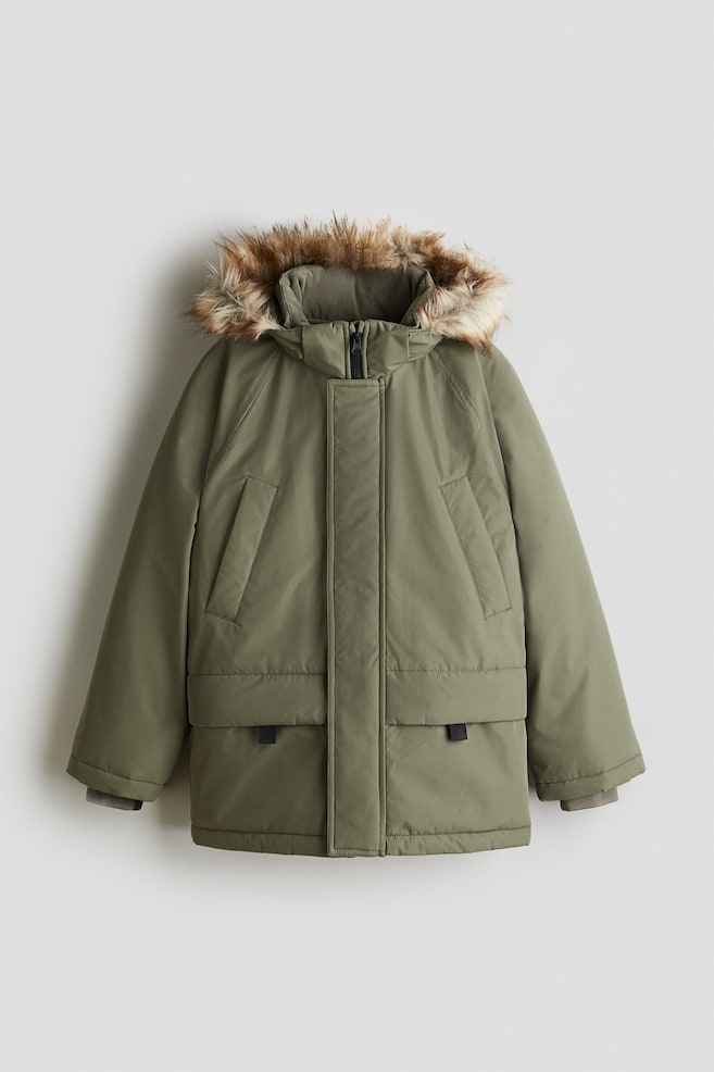 Wasserabweisender wattierter Parka - Grün - 1