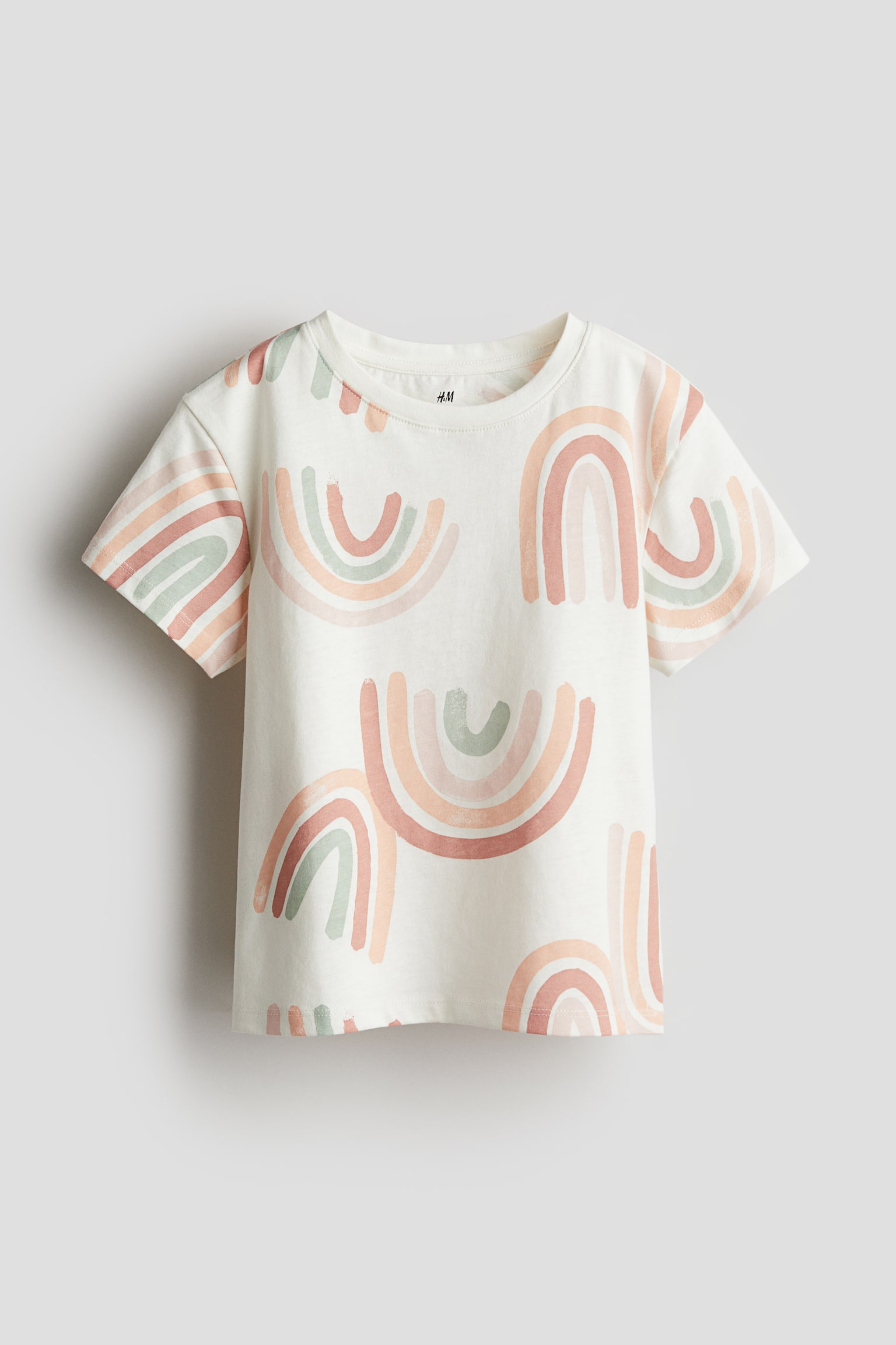 Print Tee - Natural white/Rainbows/White/Unicorn/Light turquoise/Rainbow/Light yellow/Bunny/Pink/Ice cream/Lilac/Unicorns/Light yellow/Mice/Dark grey/Floral/Yellow/Unicorns/White/Unicorn/White/Butterflies/Light beige/Dinosaurs/Black/Rabbit - 1