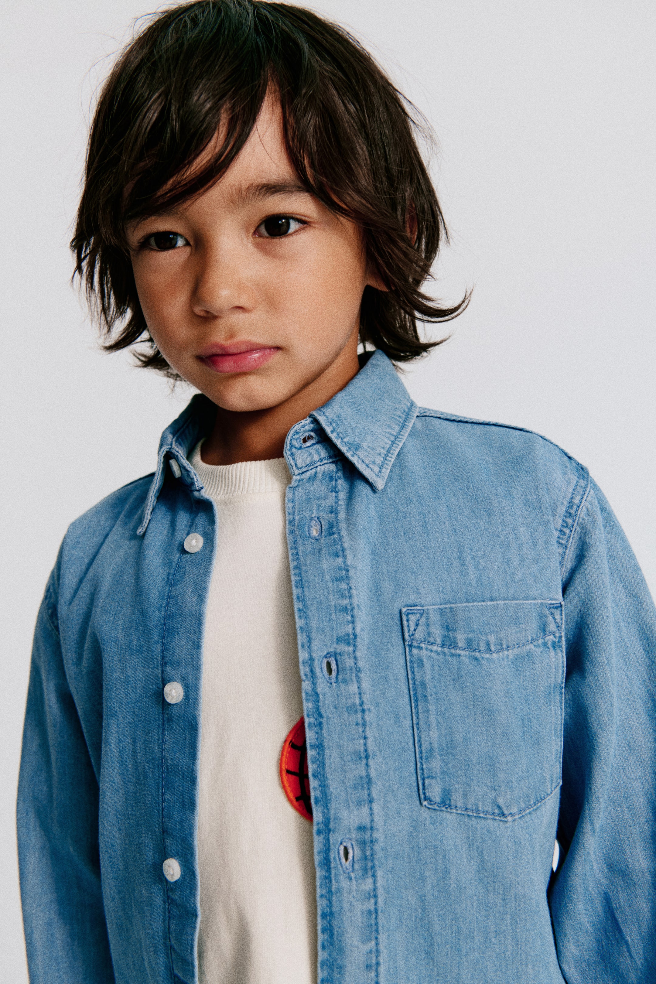 Детские рубашки H&M Cotton Denim Shirt — фото 4