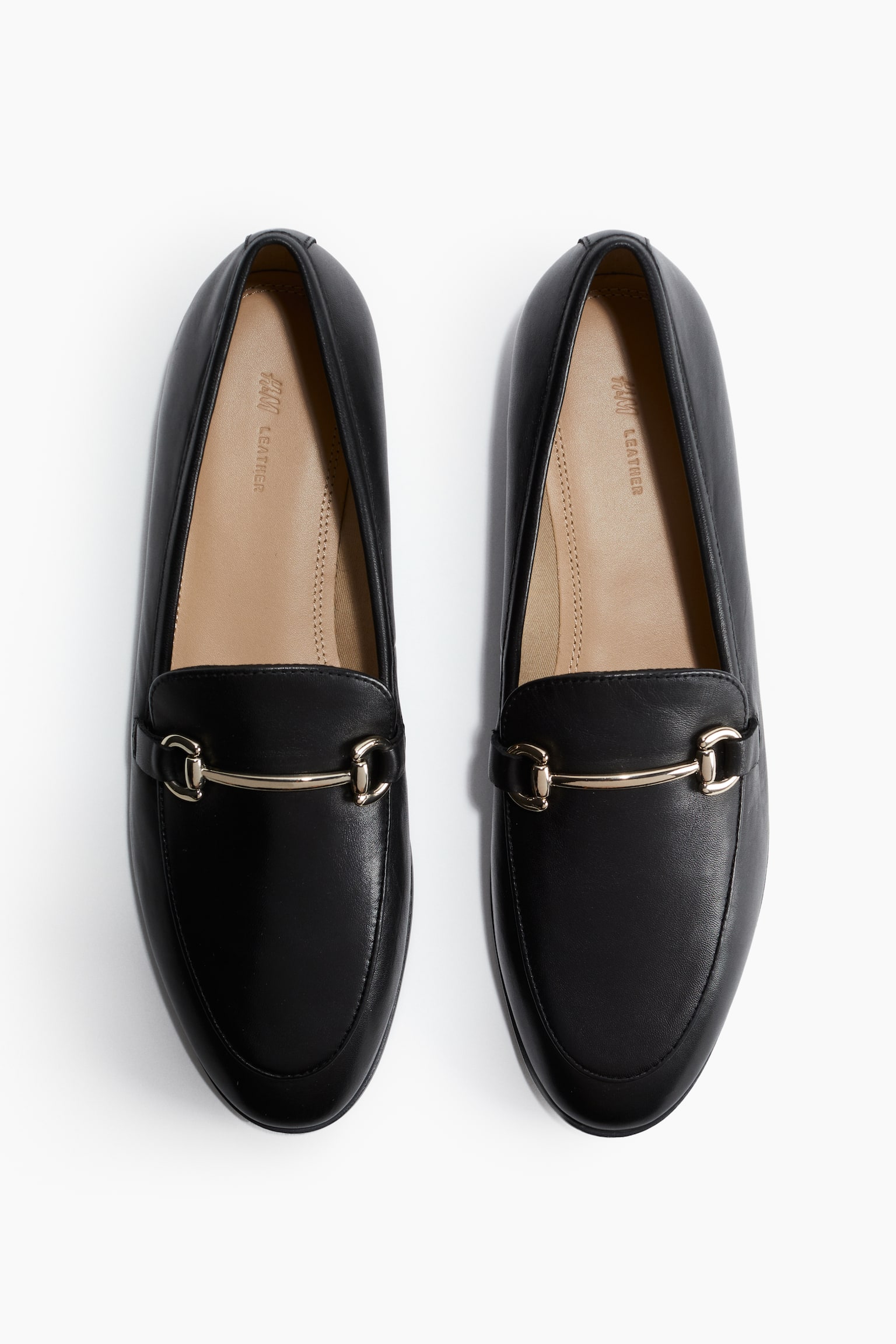 Leather loafers - Black/Beige - 4