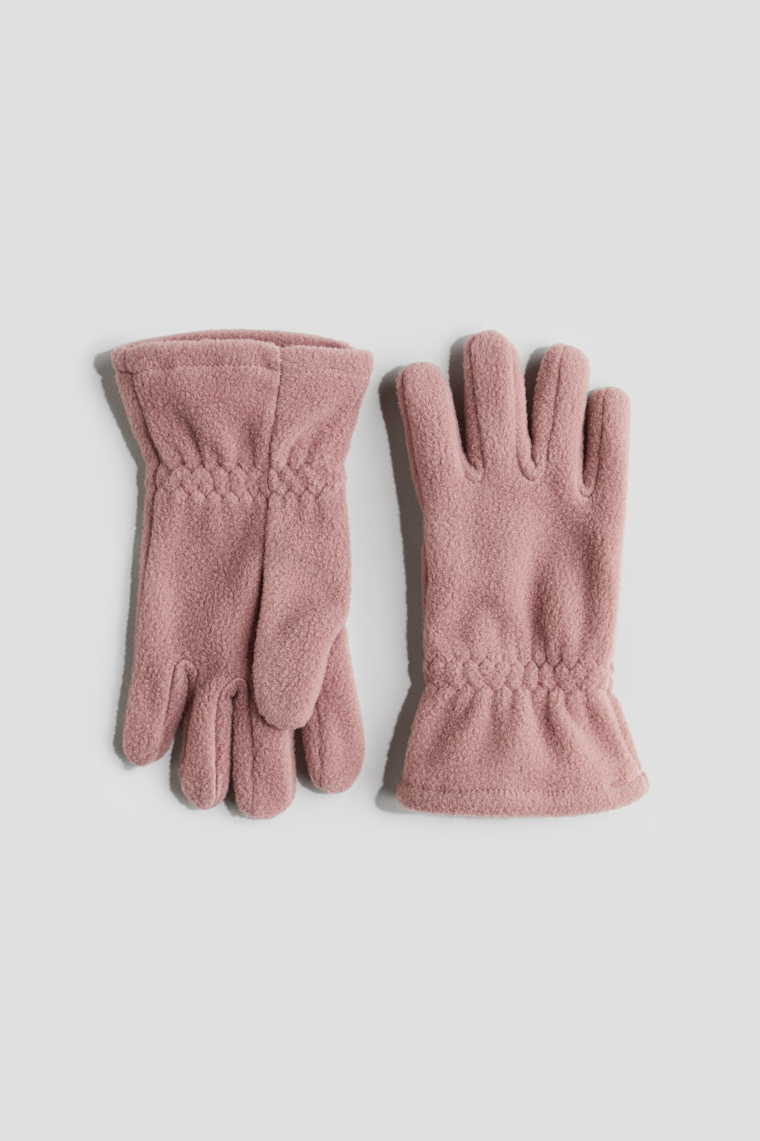 Fleece gloves - Light dusty pink/Navy blue - 1