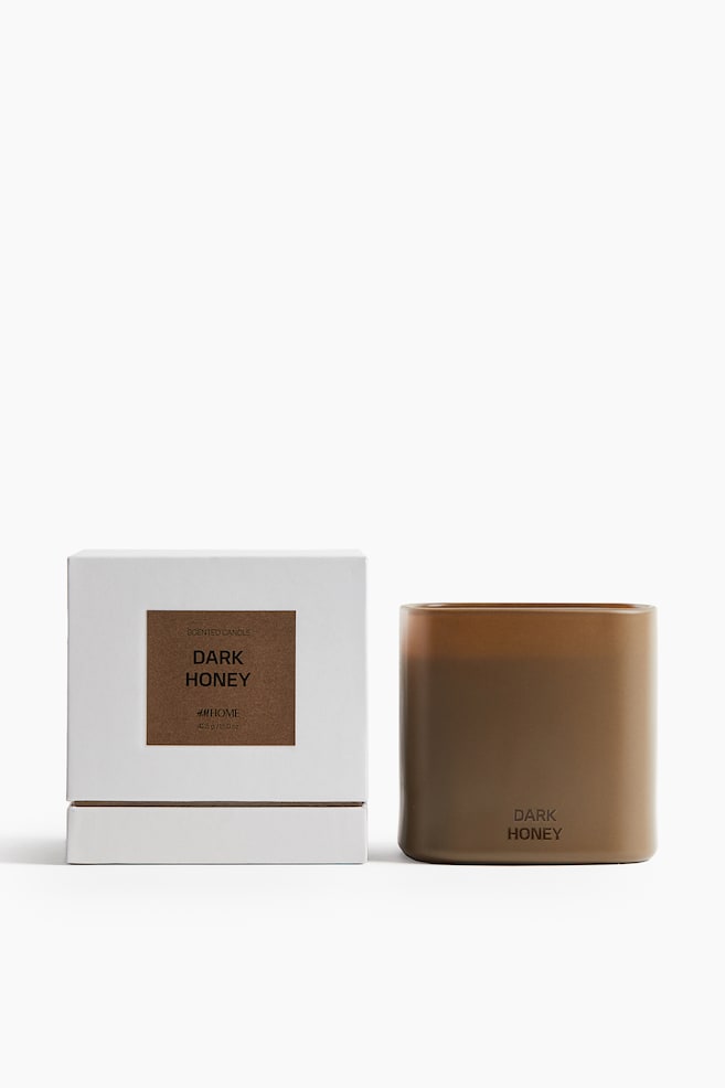 Large Scented Candle in Glass Holder - Dark Honey/Golden Saffron/Velvet Pistachio/Juniper Haze - 1