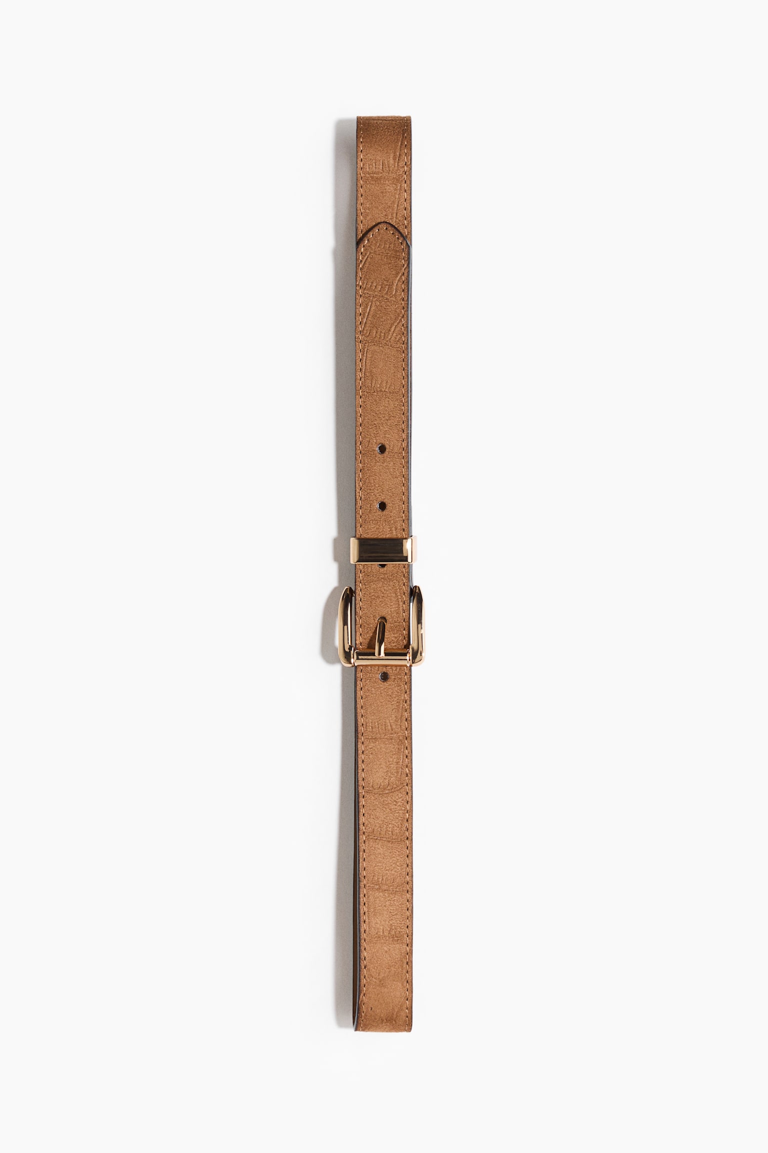 Narrow belt - Beige oscuro/Diseño cocodrilo