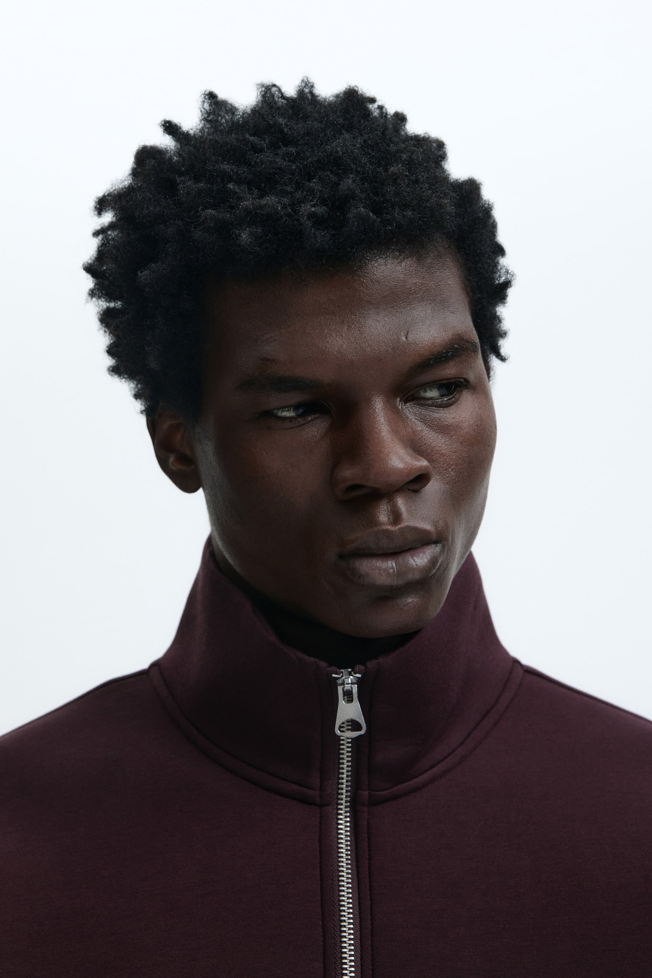 Grösseres Bild ansehen: Scubashirt mit Zipper in Loose Fit - Weinrot - HERREN | H&M CH 2