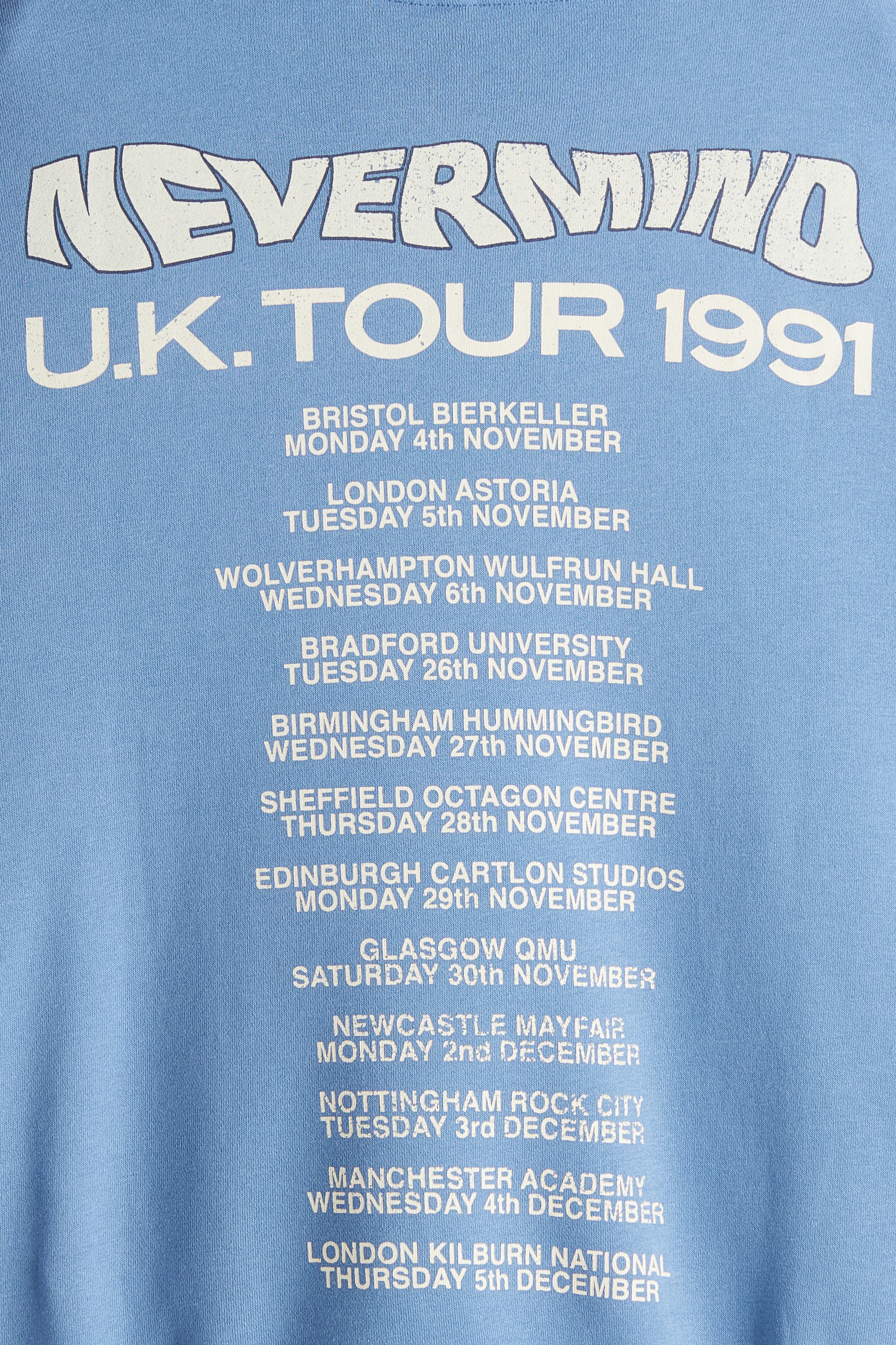 オーバーサイズ プリントスウェットシャツ - ブルー／Nirvana