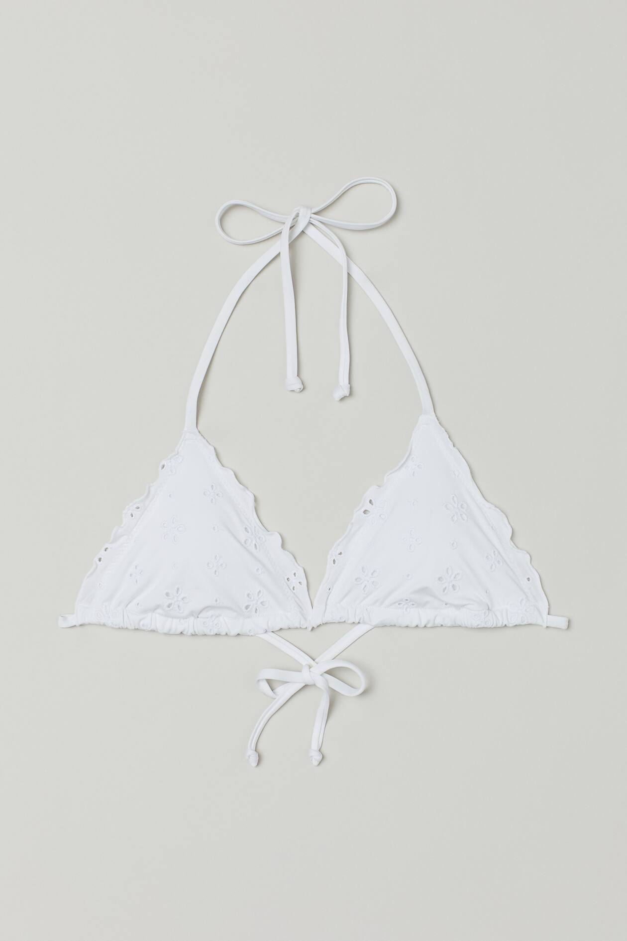 Padded triangle bikini top - White - Ladies | H&M GB