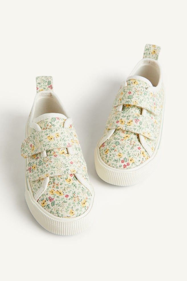 Canvas-Sneaker mit Blumenmuster - Weiß/Geblümt - 2