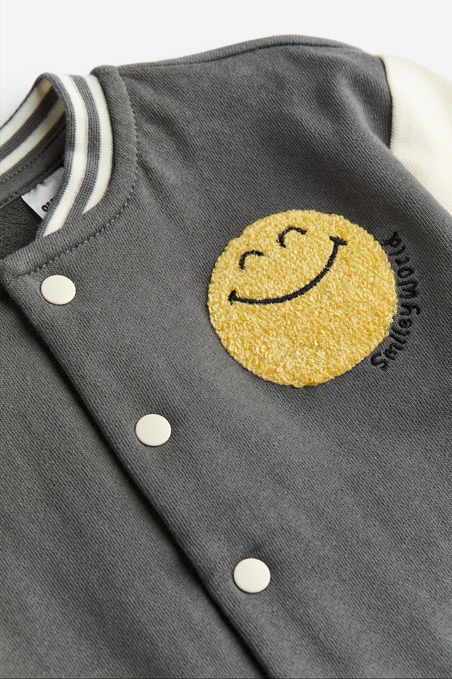 Printed baseball jacket - Dark grey/SmileyWorld®/White/Mickey Mouse - 2