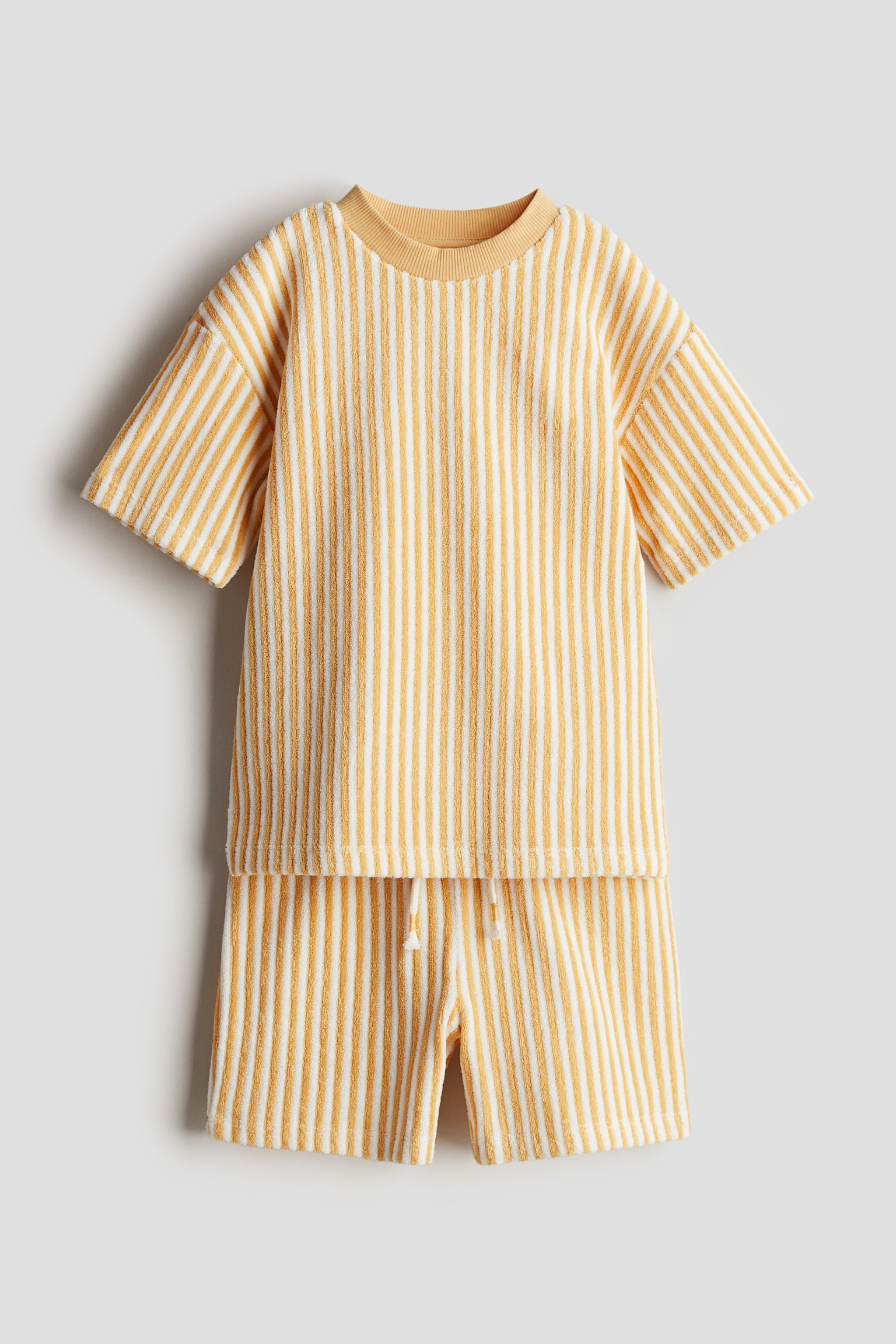 2-piece terry set - Yellow/Striped/Light green/Striped - 1