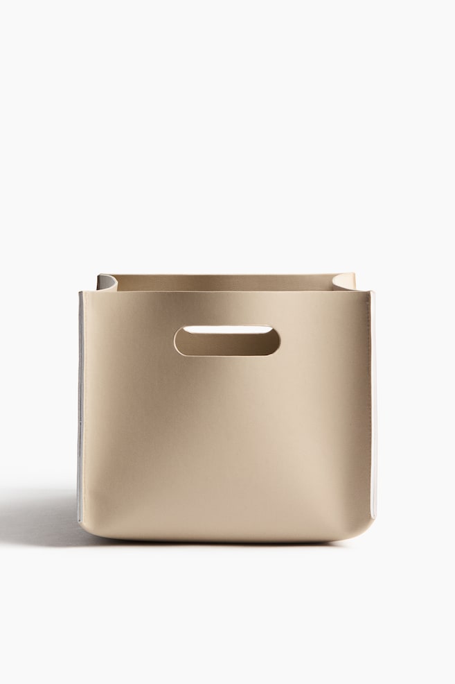 Medium storage basket - Beige/Dark brown - 1