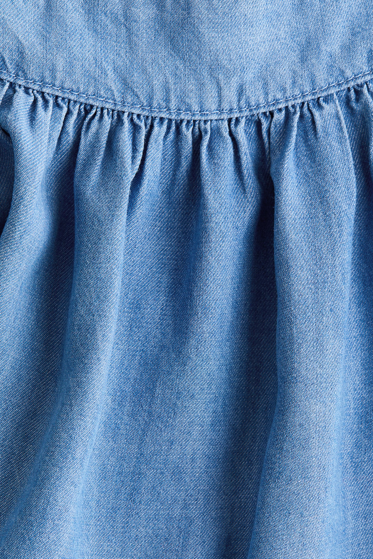 Puff-Sleeved Denim Blouse - image 3