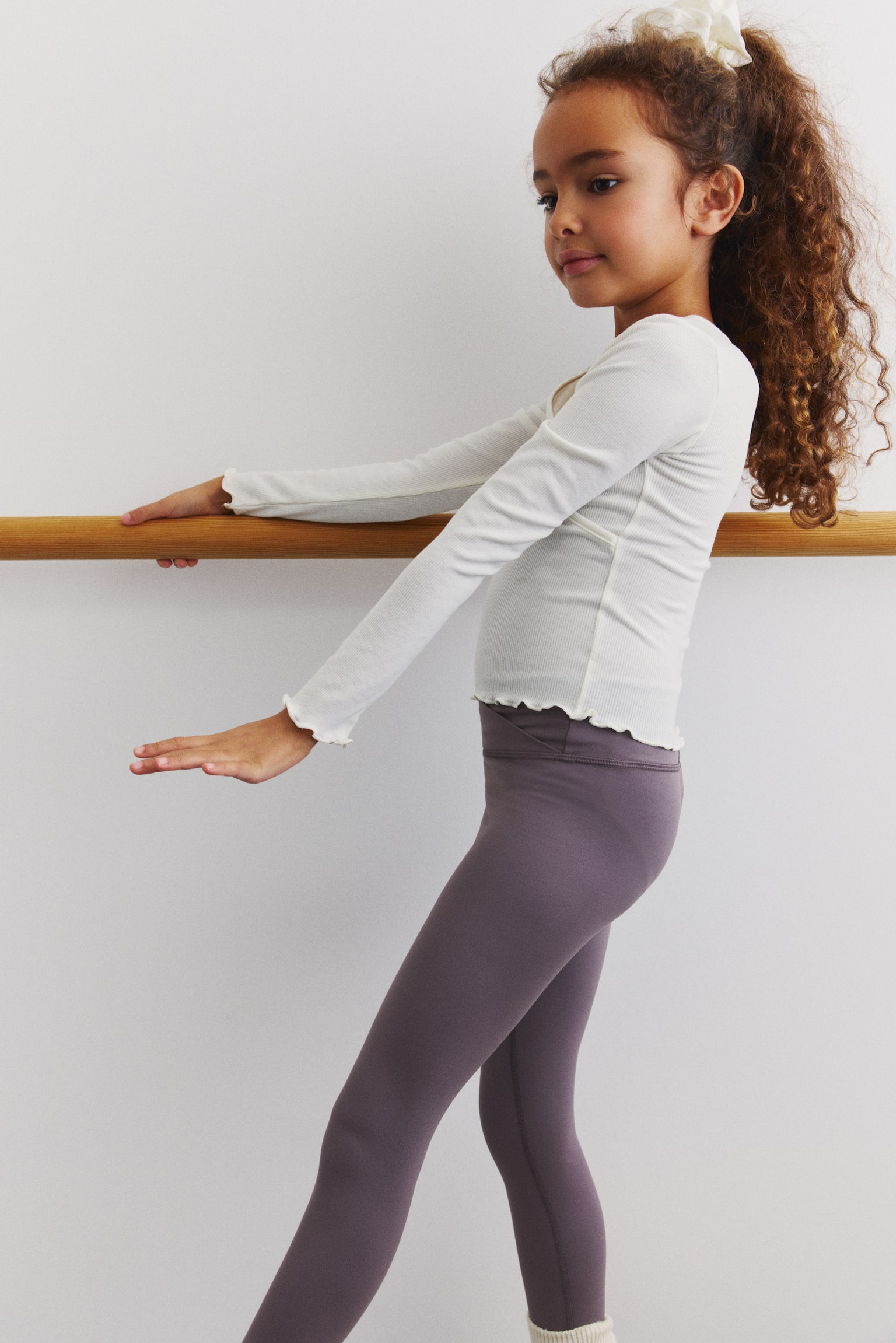 Sport leggings with SoftMove™ - Dusty purple/Black/Dark pink/Light pink - 4