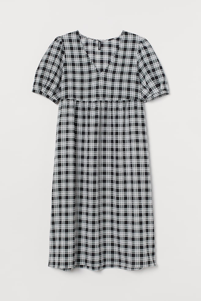 H&M+ Checked dress - Black/White checked - 1