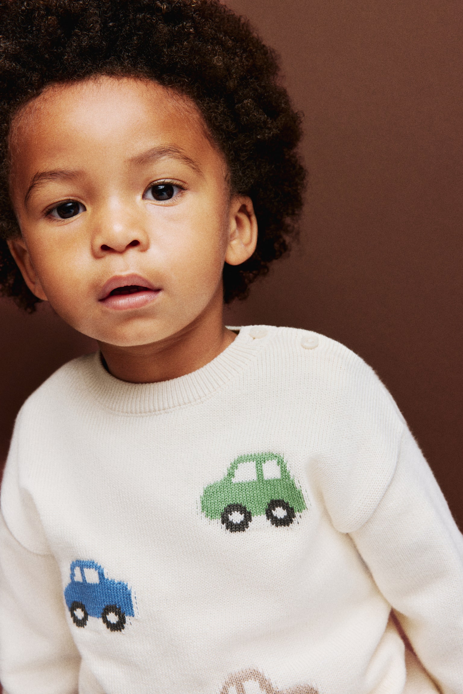 Jacquard-knit cotton jumper - White/Cars/Dusty blue/Dinosaur/Light beige/Dinosaur/Grey marl/Dogs - 3