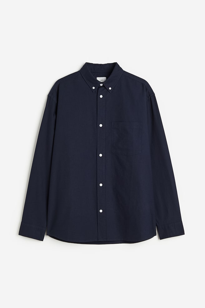 Relaxed Fit Oxford shirt - Dark blue/White/Light blue/Beige/dc/dc/dc/dc - 2