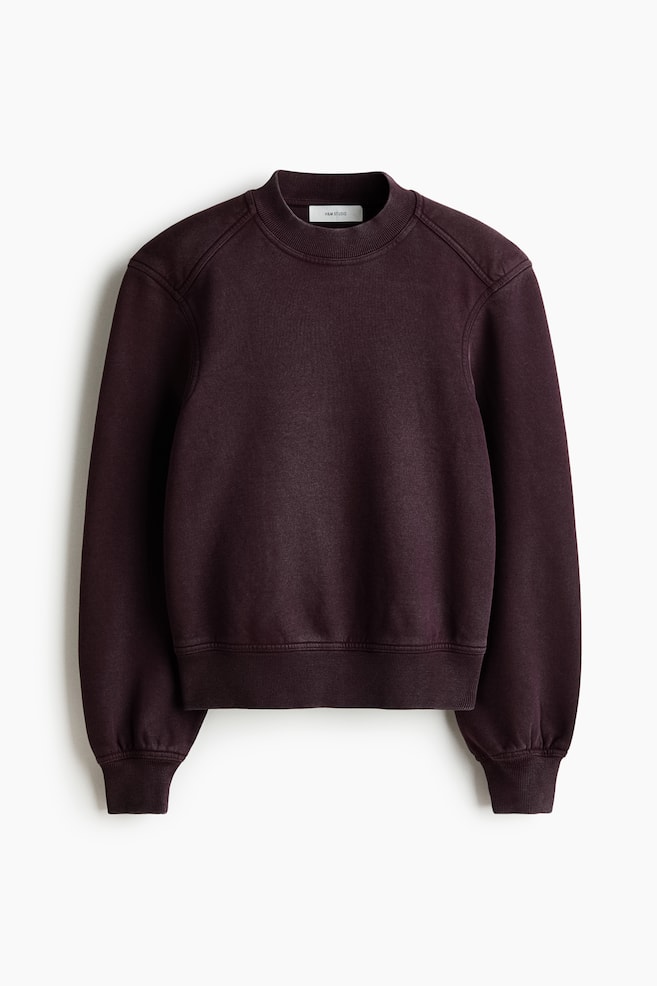 Cotton sweatshirt - Dark plum purple - 1