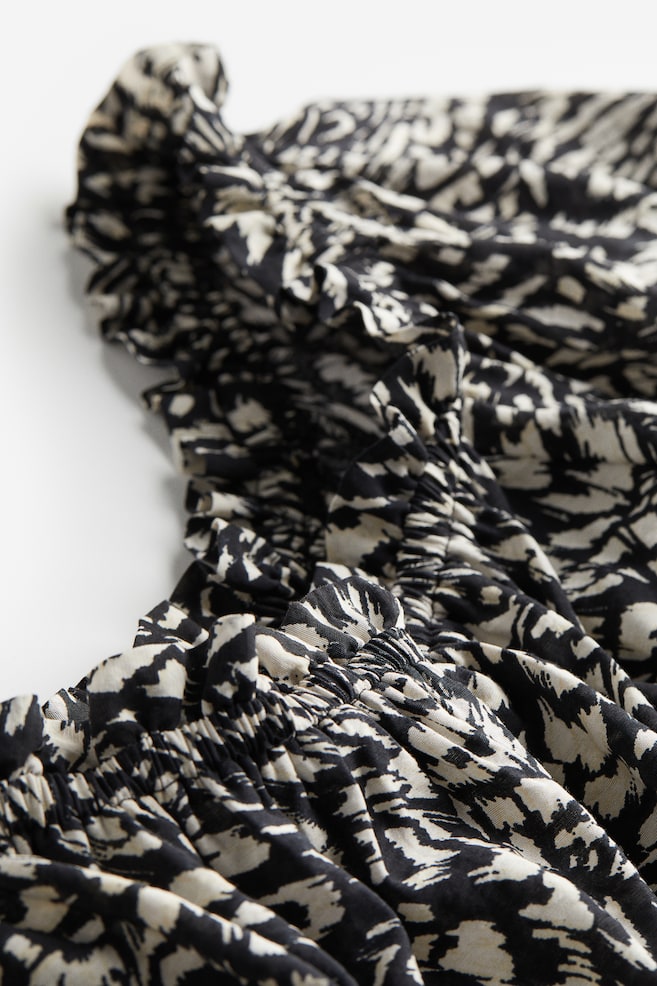 Off-the-shoulder dress - Black/Patterned/Black/Beige/Leopard print - 3