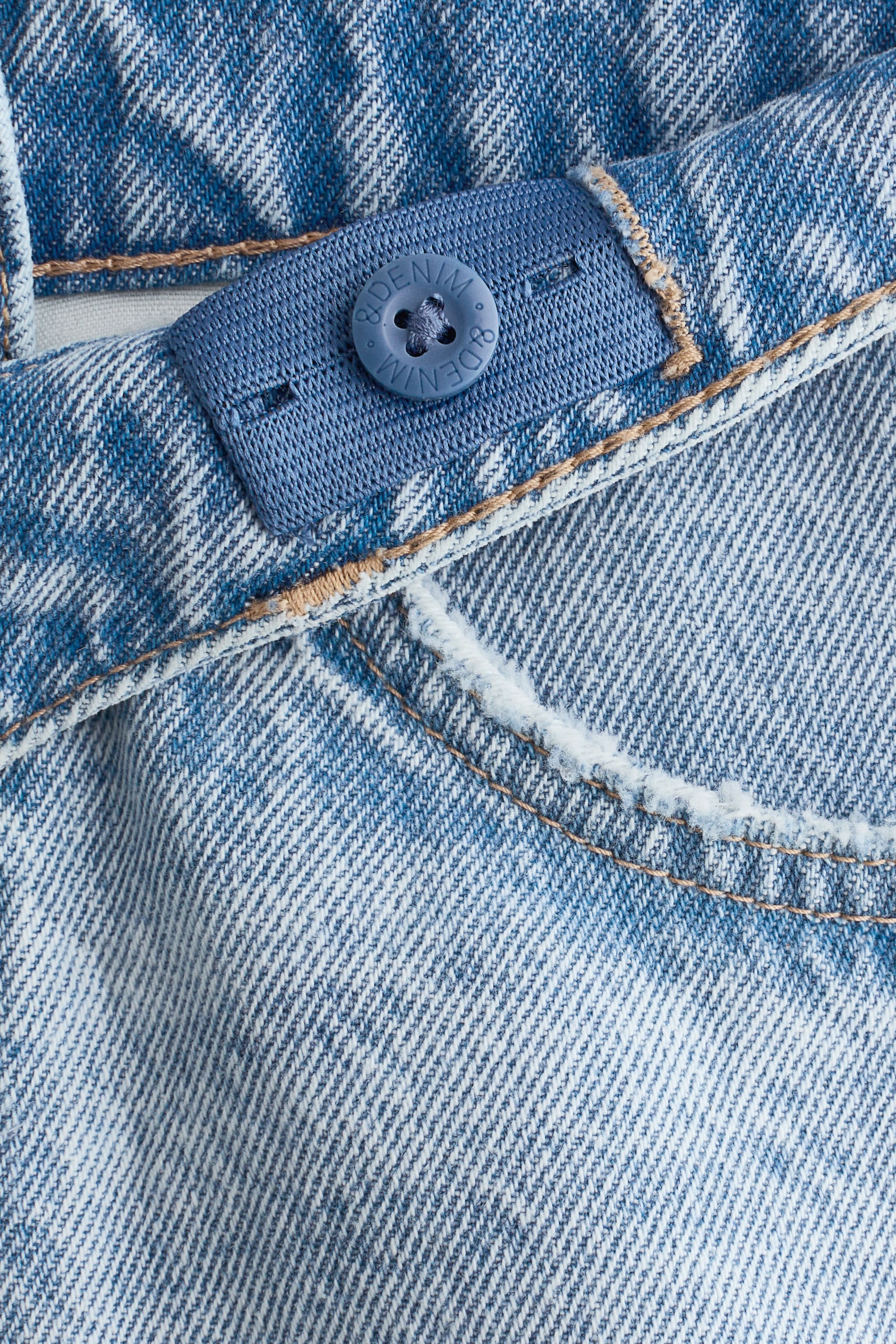 Relaxed Fit Denim shorts - Light denim blue/Denim blue/Denim black - 3