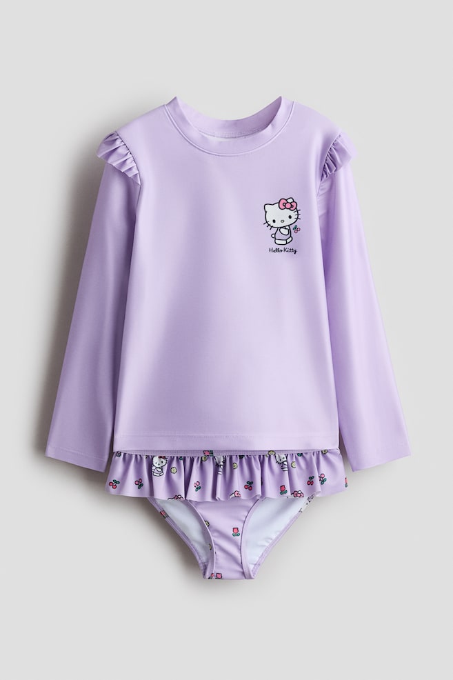 Ensemble de bain imprimé - Lilas/Hello Kitty/Lilas/La Reine des neiges - 1