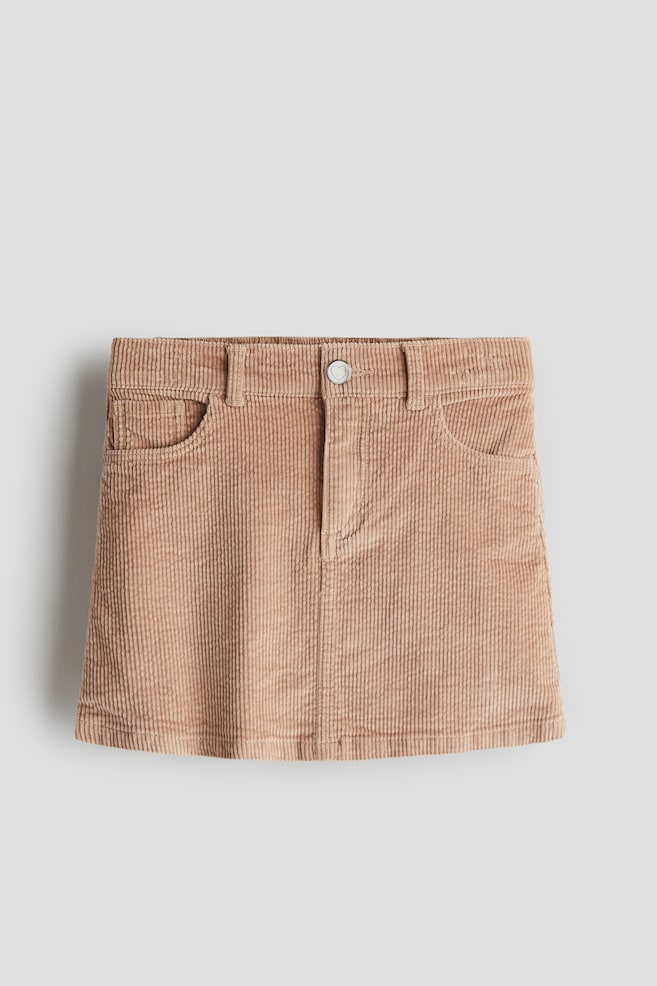 Jupe aus Baumwollcord - Beige - 1
