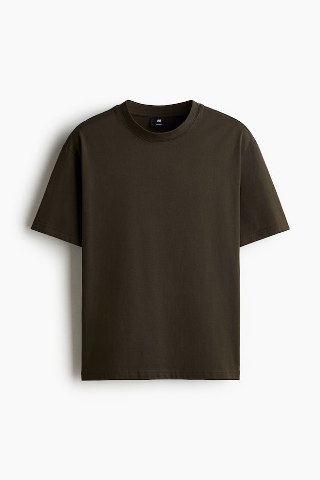 Relaxed-Fit T-Shirt - Green/White/Black/Dark gray/Brown/Dark teal/Beige/Blue/Brown/Light blue/Khaki green/Light purple/Teal/striped/Orange/Dusty blue/Light blue/Dark plum purple - 1