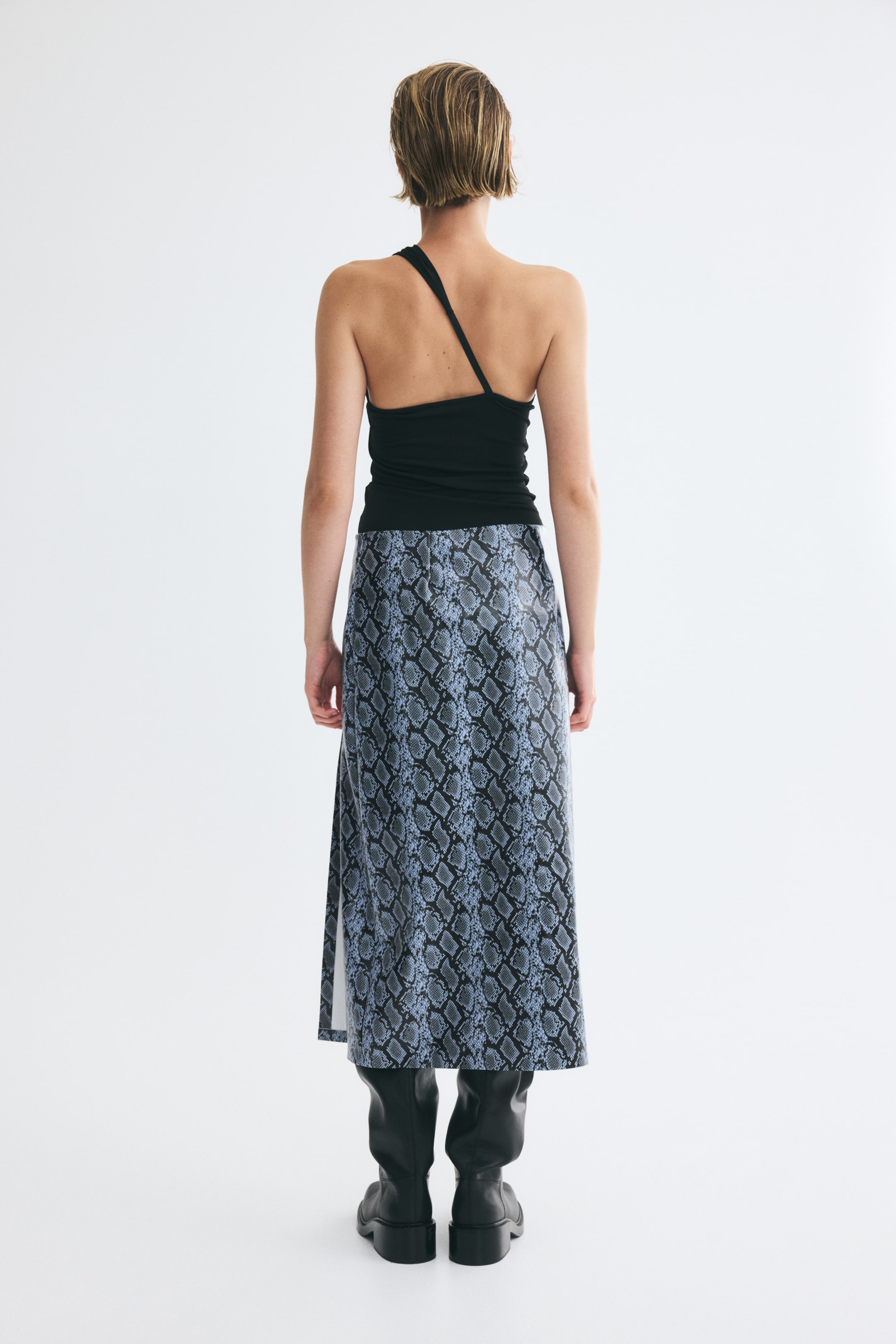 Coated Pencil Skirt