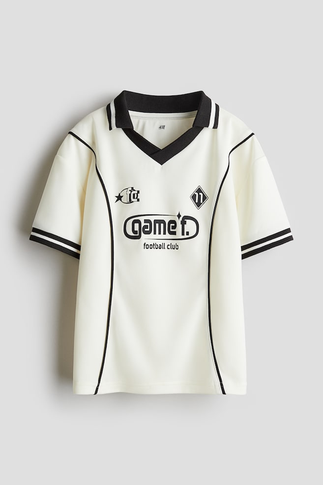 Maillot de football avec col - Blanc/Football Club/Bleu clair/Soccer champ - 1