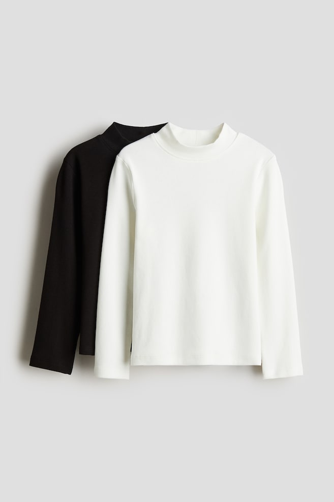 2er-Pack Rollkragenshirts - Schwarz/Weiß - 1