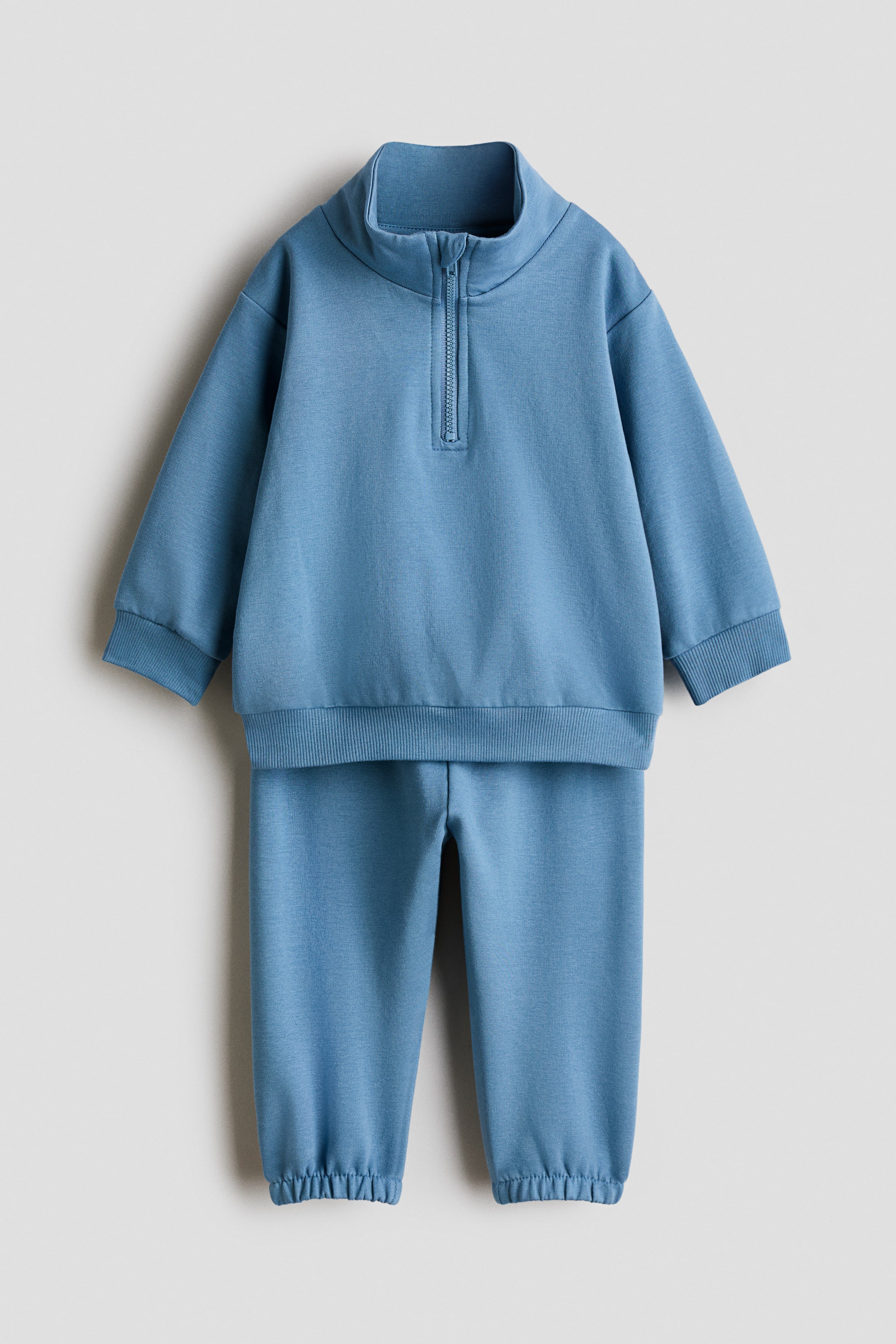 View larger image: 2-piece sweatshirt set - Dusty blue - Kids | H&M MY 1